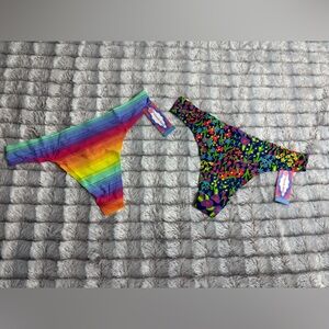 Cheekboss Panty x Popfit Seamless Thong - Size L Multicolor NWT